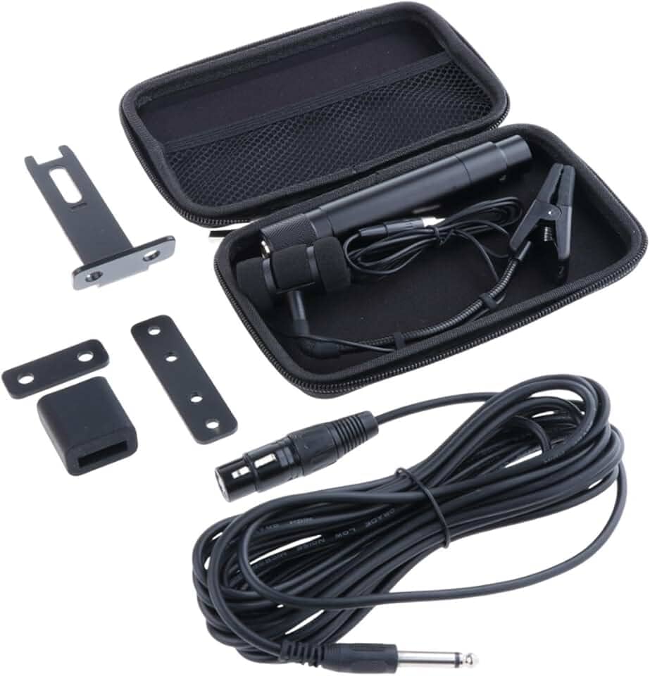 MERIGLARE Microfone com Fio para Instrumentos Musicais, Clipe para Gravação de Performances, 4 Pinos para Cajon