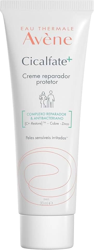 Avène Cicalfate+ Creme Reparador Facial, Nutre, Protege e Repara Pele Irritada, Água Termal Avène, Sulfato de Cobre e Zinco, Purifica, Acalma e Acelera a Reparação da Pele, Resultados Visíveis em 48 Horas, 20ml