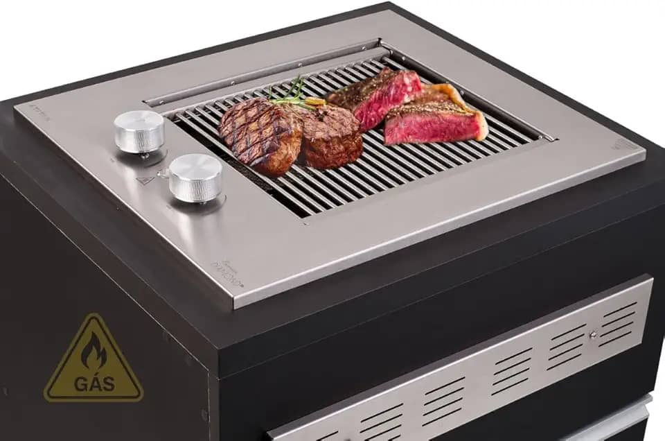 Churrasqueira Grill a Gás Cooktop de Embutir Diamond Premium Gás Natural Titan