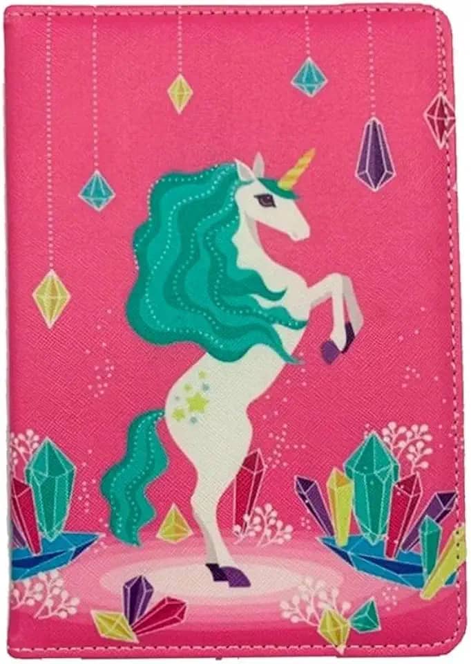 Capa Protetora Universal para Tablet 7-8 Polegadas Estilo Carteira Suporte Ajustável Adulto Infantil Unicornio 2