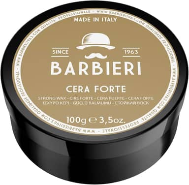 BARBIERI Desde1963- Cera Pomada Forte Italiana Para Cabelos Masculinos– Fixação Alta e Efeito Luminoso Duradouro