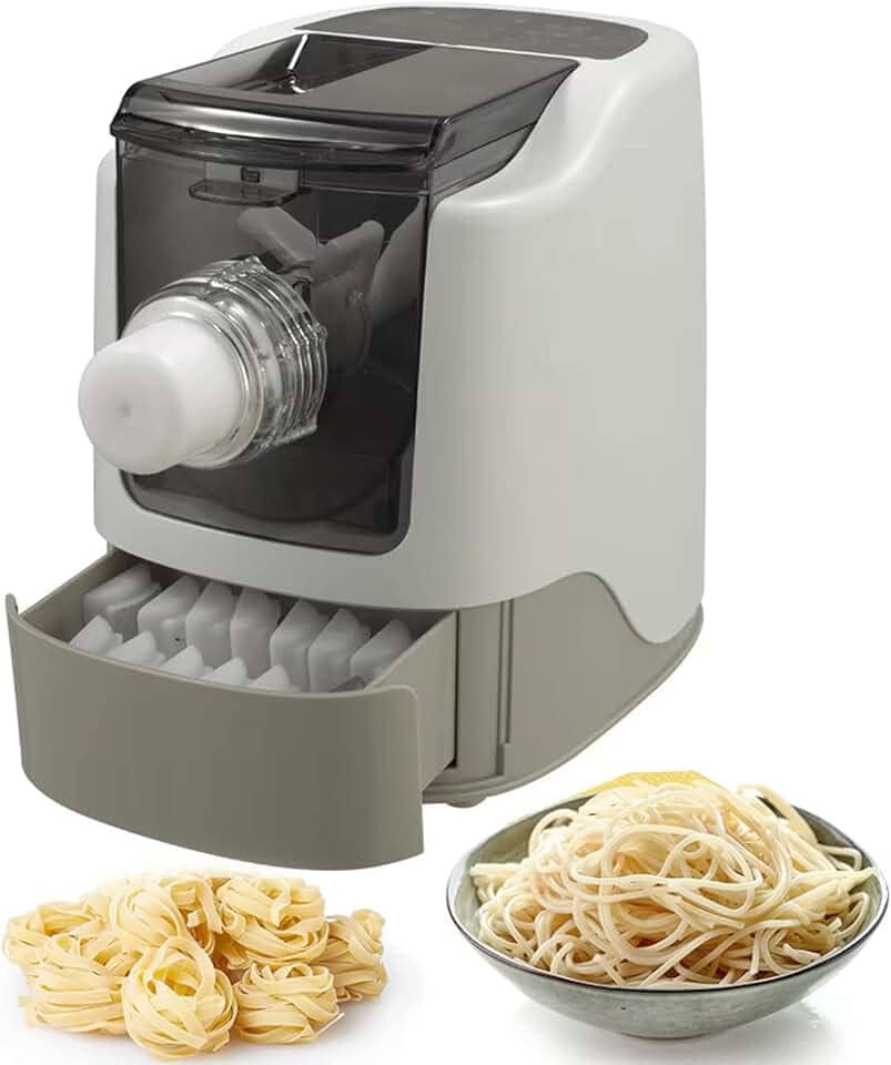 MáQuina De Fazer MacarrãO,MacarrãO AutomáTico De 260W-13 Moldes/Até 480 G De MacarrãO,MáQuina De Fazer MacarrãO DoméStico,MáQuina Espaguete EléTrica Para Fettuccine,MacarrãO,Grey