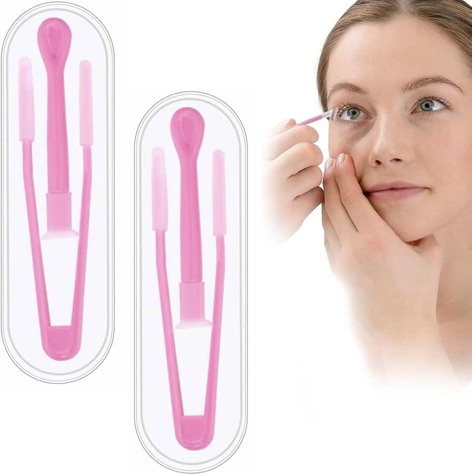 Kit de lentes de contato de 2 peças com ferramenta de inserção de silicone, ventosa e estojo de armazenamento para fácil manuseio e cuidado da lente