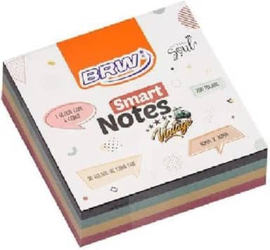Bloco Adesivo Smart Notes Cube 76x76mm Vintage Bloco com 200 Folhas, BRW