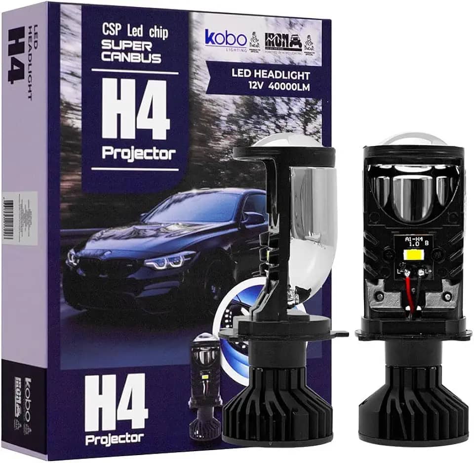 Kit Ultra LED H4 Mini Projetor Canhão Super Canbus 42W 12V Iluminação Automotiva (H4)