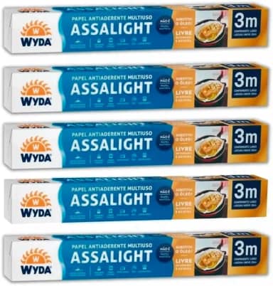 Papel Manteiga Assalight Premium 3M Wyda 5 Rolos Assa Tudo