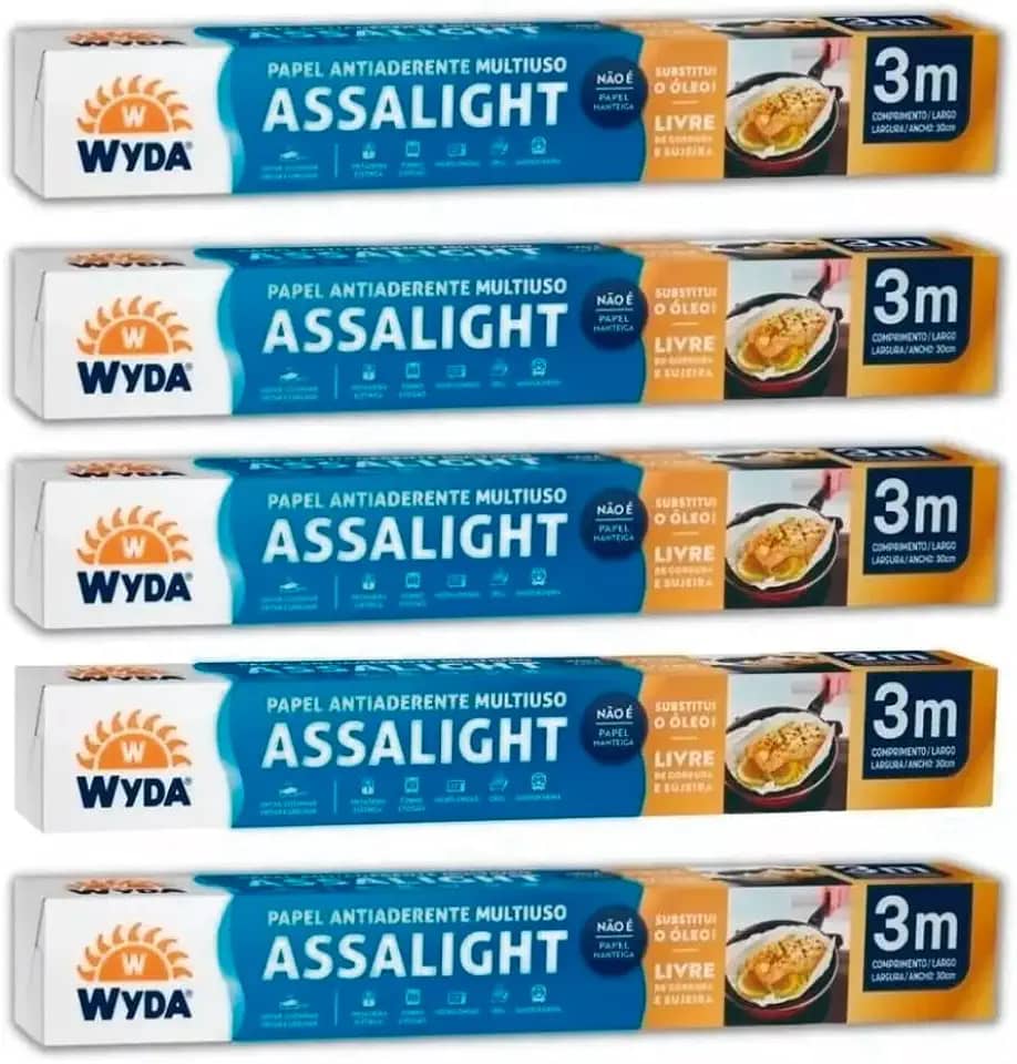 Papel Manteiga Assalight Premium 3M Wyda 5 Rolos Assa Tudo