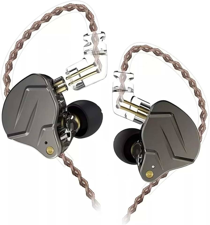 Fone de Ouvido Profissional KZ ZSN Pro Intra-auricular, Driver Híbrido, Cabo Destacável, Original (CINZA)