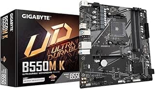 PLACA-MÃE GIGABYTE B550M, AM4 4XDDR4(MÁX128GB), 4 SATA, 1 M.2, 2XUSB 3.2, 4XUSB 2.0, 1XHDMI