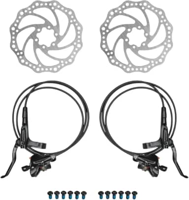 Kit Par De Freio Hidráulico Bicicleta GTS M2 + Alavanca Passador Absolute Nero 12v