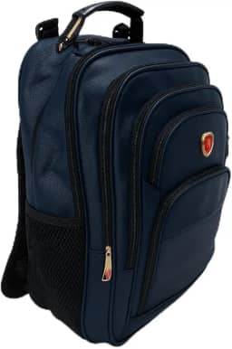 Mochila Grande Executiva Couro Sintético Notebook 15.6' USB Fone Escolar Faculdade Trabalho Resistente 50 L