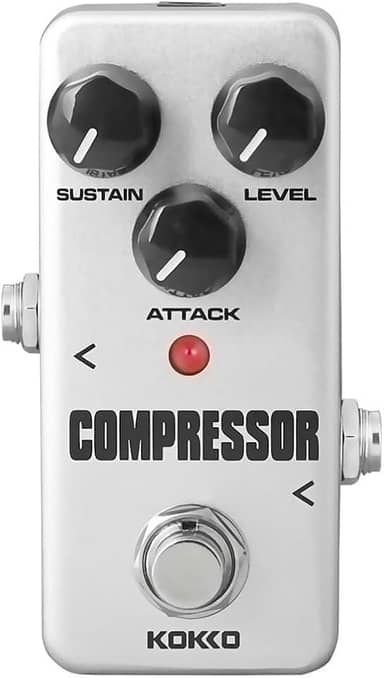 KOKKO Pedal de Guitarra Compressor FCP2 (Mini) - Efeito Analógico, Prata
