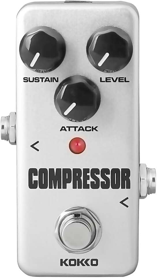 KOKKO Pedal de Guitarra Compressor FCP2 (Mini) - Efeito Analógico, Prata