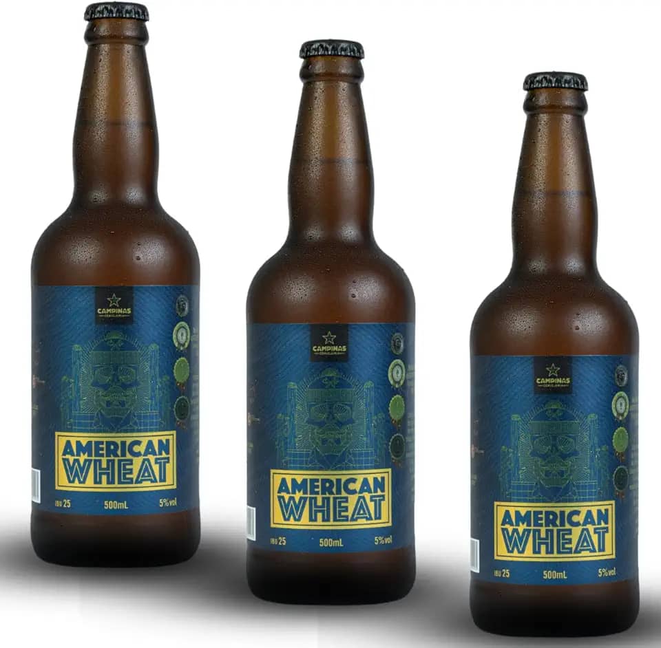 Cerveja Campinas American Wheat 500ml - 3 unidades