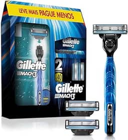 Kit Gillette Mach3 Aparelho de Barbear 1 Ud + Cargas 3 Uds