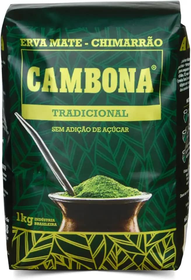 Erva-Mate Cambona Tradicional Barão 1Kg, Erva Mate Tradicional Padrão Gaúcho Para Chimarrão, Verde, Sabor Encorpado Natu