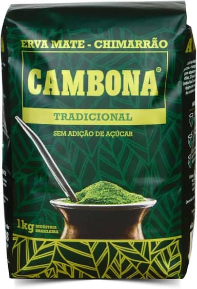 Erva-Mate Cambona Tradicional Barão 1Kg, Erva Mate Tradicional Padrão Gaúcho Para Chimarrão, Verde, Sabor Encorpado Natu