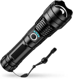 Lanterna Tática T9 LED P50 Recarregável USB – Super Potente com Zoom Ajustável para Trilhas, Vigilância, Acampamento e Caça Linha Premium