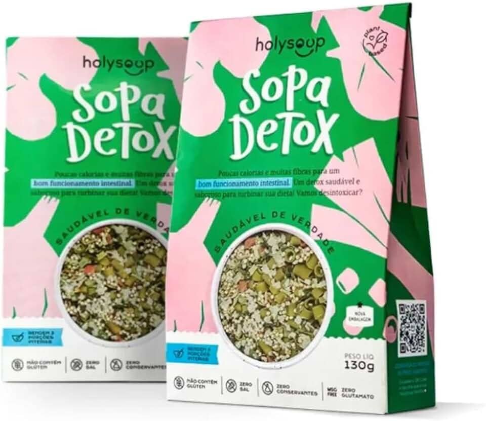 Sopa Detox Vegana e Sem glúten Holy Soup - 130g