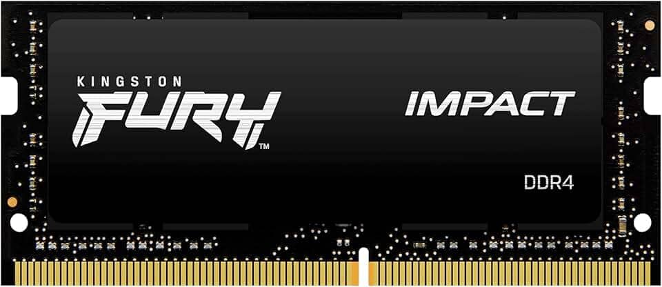 KF432S20IB/8 - Memória 8GB SODIMM DDR4 3200Mhz FURY Impact 1,35V 1Rx8 260 pinos para notebook, Preto