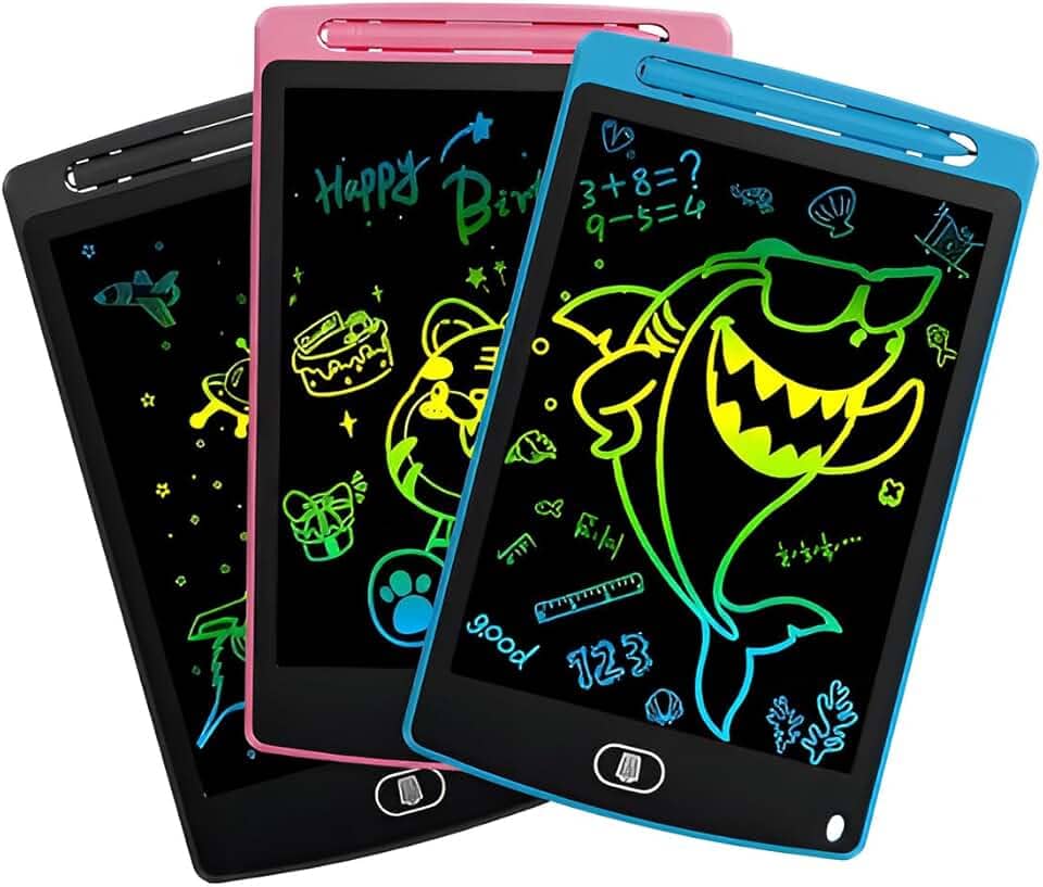 Lousa Mágica Tablet Infantil Criança LCD 12 Grande Colorida Recarregável com USB Lousa Mágica Infantil Multicolorida com Botão de Apagar – Educativa e Divertida Premium