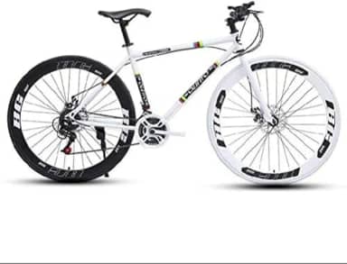 Bicicleta De Estrada Masculina E Feminina, Bicicletas De Estrada Para Adultos Com Estrutura De Aço Carbono De 24 Velocidades E 26 Polegadas, Corrida De Ciclismo Com Freio A Disco Duplo, Bicicleta