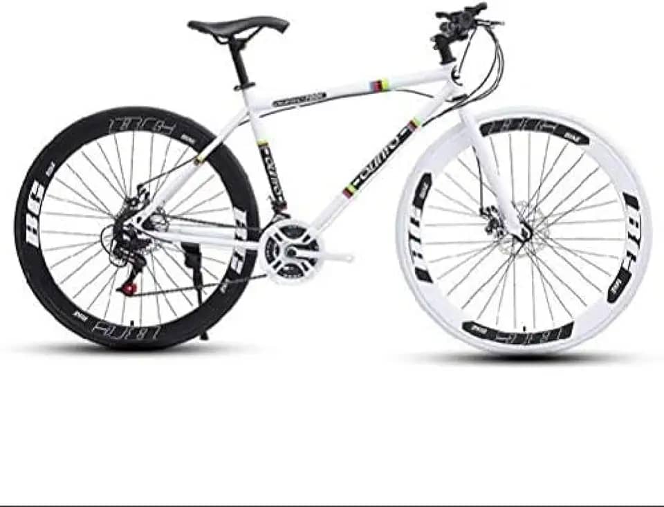 Bicicleta De Estrada Masculina E Feminina, Bicicletas De Estrada Para Adultos Com Estrutura De Aço Carbono De 24 Velocidades E 26 Polegadas, Corrida De Ciclismo Com Freio A Disco Duplo, Bicicleta