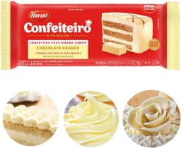 Cobertura Fracionada Confeiteiro Branco Barra 1,010kg Harald