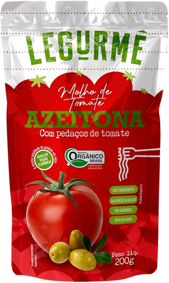 Molho Tomate Org Azeitona Sachê 200g