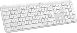 Teclado sem fio Logitech Signature Slim K950 Com Easy-Switch para até 3 dispositivos, Digitação Silenciosa, Conexão Bluetooth ou Receptor USB Logi Bolt Incluso e Layout US INTL - Branco