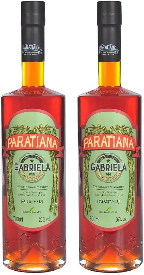 Kit 2 Cachaças Gabriela Cravo E Canela Paratiana 700 ml Artesanal Premium Premiada Paraty Destilada Presente Jorge Amado Natal Drink Pinga