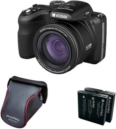 Kodak Câmera Digital Pixpro AZ426 (Kit com câmera AZ425 + 2 Baterias + Case) – 20MP, 42x Zoom Óptico, Full HD