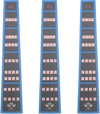3 peças de guia de dedo de violino 4/4 adesivos de notas de escala de violino, adesivo de dedo para iniciantes de violino para aprendizagem em escala