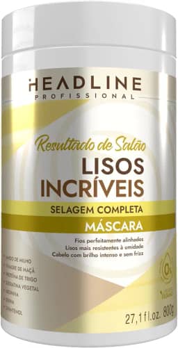 Máscara Lisos Incríveis - Hidratação, Sela e Reconstrói - HEADLINE Resultado de Salão - 800g