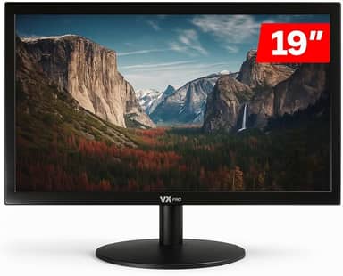 Monitor VXPRO LED 19 Polegadas HD+, HDMI/VGA, 5ms, Ângulo de Visão 170°, Bivolt