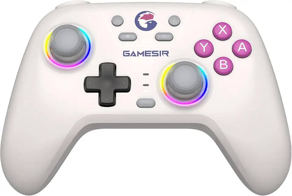 GameSir Nova Wireless Switch Pro Controller para Switch/Lite/OLED, controladores de Switch com JoySticks de efeito Hall, LED RGB, recarregável de 1200mAh, turbo, programável, controle de movimento