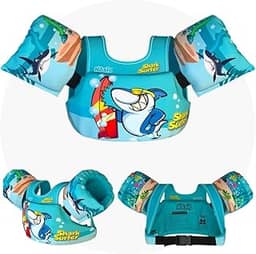 Boia Infantil Ajustável com Colete Salva Vidas Não Fura Tubarão Nash