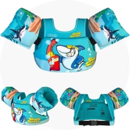 Boia Infantil Ajustável com Colete Salva Vidas Não Fura Tubarão Nash