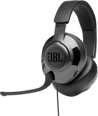JBL Quantum 200 – Fones de ouvido para jogos circum-auriculares – Preto, grande