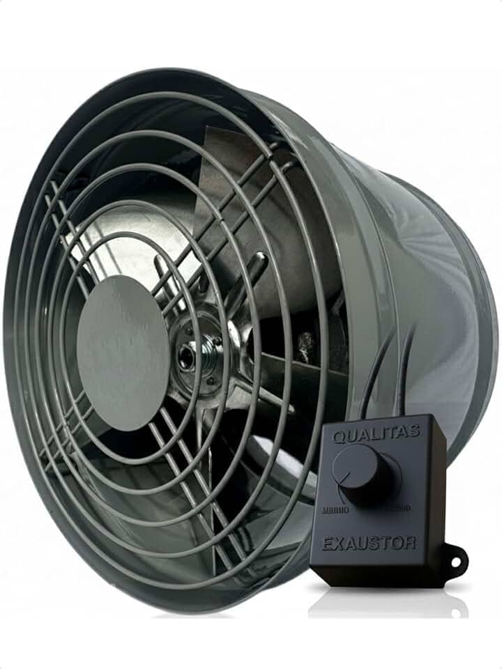 Exaustor EQ200M2AT 20cm Bivolt Churrasqueira Coifa Espaço Gourmet Voltagem:127/220V