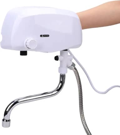 Aquecedor de água Elétrico Instantâneo, 6000W, Aquecimento Rápido, 3 Segundos, Quente Sob a Pia, Sem Tanque, para Cozinha, Banheiro, Chuveiro (plugue da ue)