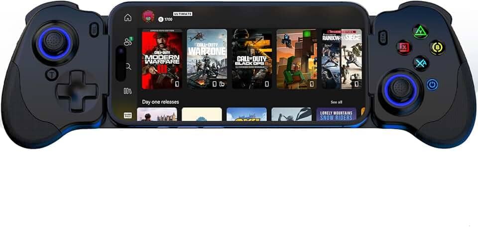 arVin Controle móvel de jogos para iPhone 17/16/15 e controlador de telefone Android USB C com joystick Hall, controle remoto PS para PS5/PS4/Xbox/PC, jogos na nuvem, CODM, PUBG, Roblox