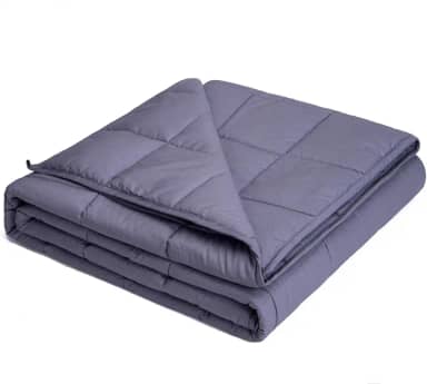 KPBLIS Cobertor pesado 6,8 kg 122 cm x 183 cm para 59-77 kg, 7 camadas de cobertor pesado com algodão respirável refrescante e contas de vidro, cinza escuro