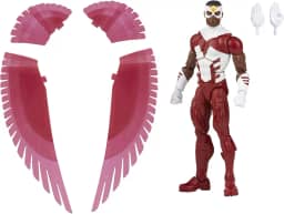 Marvel Legends Series Retrô Figura de 15 cm com Acessórios - Marvel's Falcão - F5882 - Hasbro, Vermelho e branco