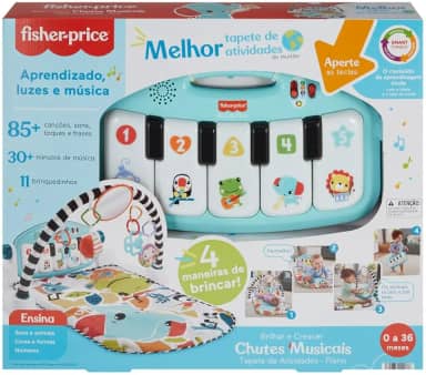 Fisher-Price Baby Ginásio para Bebês Pianinho Brilha e Cresce para crianças a partir de Recém nascidos