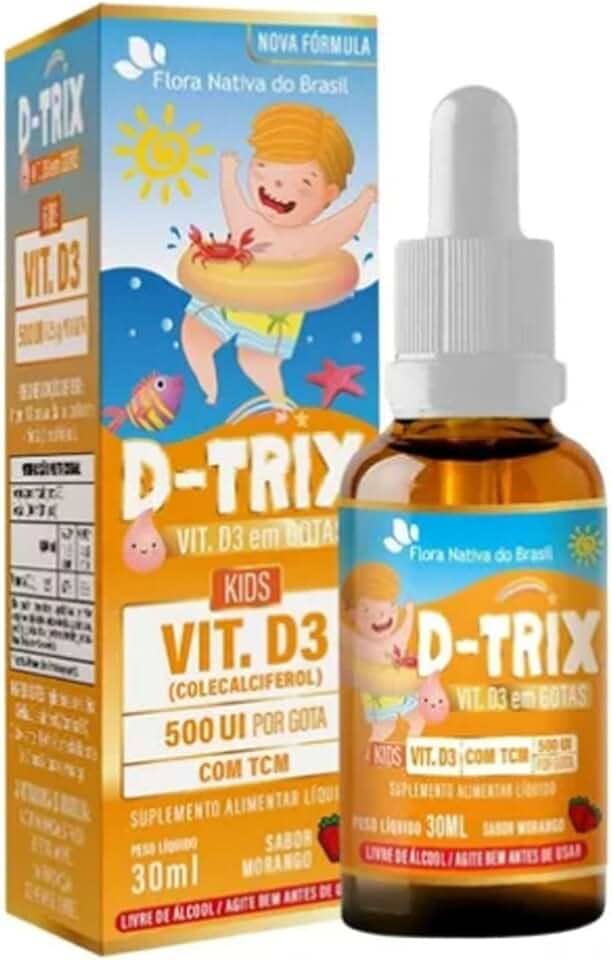 D-TRIX (Vitamina D3 infantil) 30ml - Flora Nativa Sabor:Morango