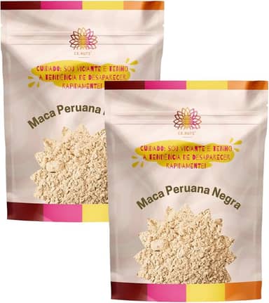 Maca Peruana Negra em Pó Premium | Linha Especial de Suplementos Ca.Nuts (Kit 2 Maca Peruana Negra de 1 Kg)
