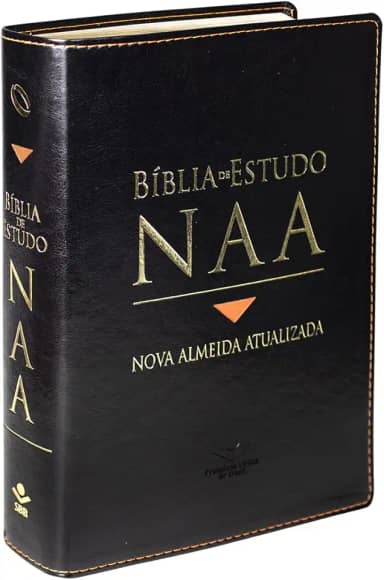 Bíblia de Estudo NAA | SBB | Bíblia de Estudo NAA - Capa em couro sintético, preta: Nova Almeida Atualizada (NAA)
