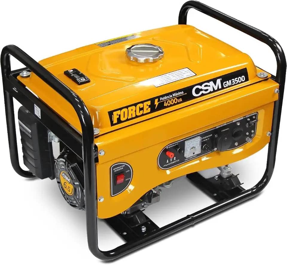 Gerador de Energia Portátil a Gasolina 4T Partida Manual 3,5 Kva 110/220v-CSM-GM-3500