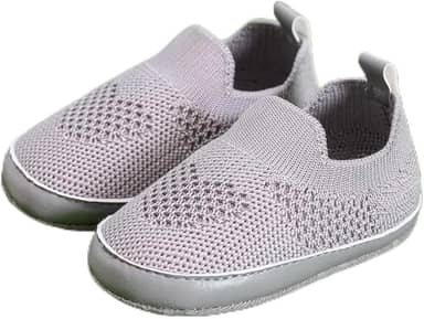 Tênis para bebês meninos e meninas com sola macia, antiderrapante, leve, pré-andador para berço